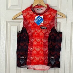 Primal Wear Sleeveless Cycling Jersey Women’s Red Heart Graphic Size Large NWT